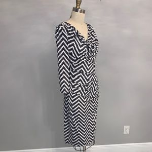 Muse Broken Chevron Printed Jersey Dress